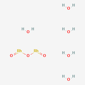 molecular formula H10O8Rh2 B1451430 Rhodium(III) oxide pentahydrate CAS No. 39373-27-8