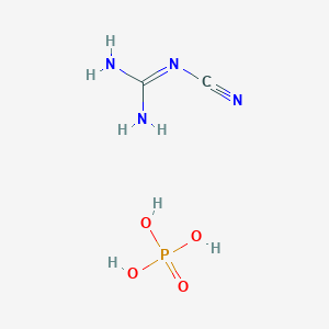 molecular formula C2H7N4O4P B14514398 Phosphoric acid--N''-cyanoguanidine (1/1) CAS No. 63175-05-3