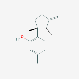 molecular formula C15H20O B14514399 Phenol, 2-[(1R,2S)-1,2-dimethyl-3-methylenecyclopentyl]-5-methyl- CAS No. 63181-28-2