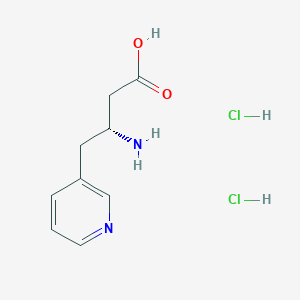molecular formula C9H14Cl2N2O2 B1451441 (R)-3-Amino-4-(pyridin-3-yl)butanoic acid dihydrochloride CAS No. 269396-64-7