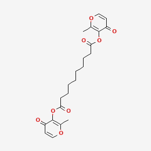 molecular formula C22H26O8 B14514425 Bis(2-methyl-4-oxo-4H-pyran-3-yl) decanedioate CAS No. 62902-16-3