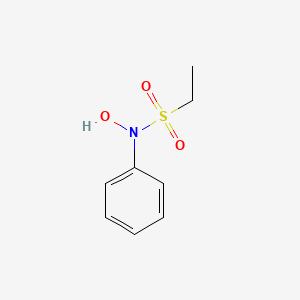 molecular formula C8H11NO3S B14514499 Ethanesulfonamide, N-hydroxy-N-phenyl- CAS No. 62918-98-3