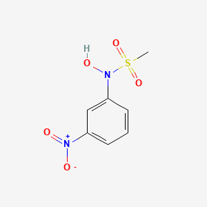 molecular formula C7H8N2O5S B14514528 Methanesulfonamide, N-hydroxy-N-(3-nitrophenyl)- CAS No. 62919-03-3