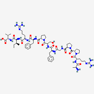 molecular formula C64H98N18O14 B14514531 Vespakinin-X CAS No. 63596-81-6
