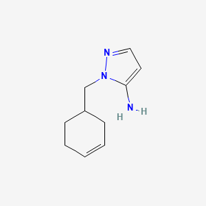 molecular formula C10H15N3 B1451455 1-(Cyclohex-3-EN-1-ylmethyl)-1H-pyrazol-5-amine CAS No. 1015845-93-8