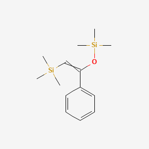 molecular formula C14H24OSi2 B14514555 Trimethyl{[1-phenyl-2-(trimethylsilyl)ethenyl]oxy}silane CAS No. 63636-05-5