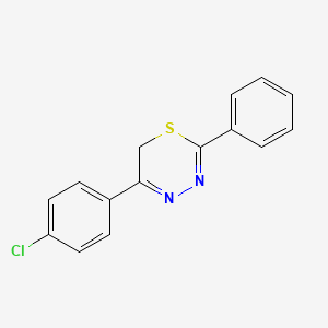 molecular formula C15H11ClN2S B14514575 5-(4-Chlorophenyl)-2-phenyl-6H-1,3,4-thiadiazine CAS No. 62625-59-6