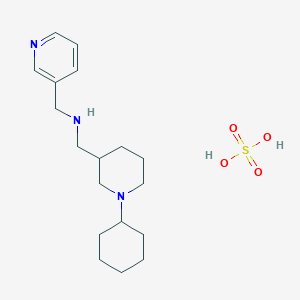 molecular formula C18H31N3O4S B1451458 [(1-Cyclohexylpiperidin-3-yl)methyl]-(pyridin-3-ylmethyl)amine sulfate CAS No. 1019331-40-8