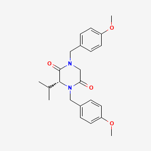 molecular formula C23H28N2O4 B1451460 (R)-N,N'-Bis(p-methoxybenzyl)-3-isopropyl-piperazine-2,5-dione CAS No. 205517-34-6