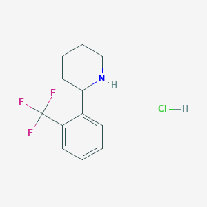 molecular formula C12H15ClF3N B1451461 2-(2-(Trifluoromethyl)phenyl)piperidine hcl CAS No. 1187173-27-8