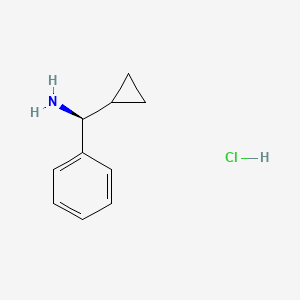 molecular formula C10H14ClN B1451463 (S)-环丙基(苯基)甲胺盐酸盐 CAS No. 844470-80-0