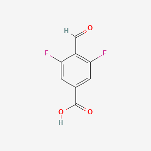 molecular formula C8H4F2O3 B1451464 3,5-Difluoro-4-formylbenzoic acid CAS No. 736990-88-8