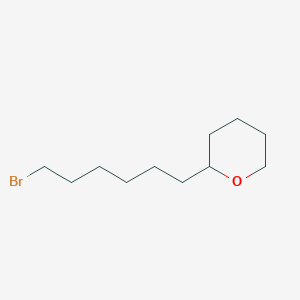 molecular formula C11H21BrO B14514648 2-(6-Bromohexyl)oxane CAS No. 62938-19-6