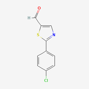 molecular formula C10H6ClNOS B1451469 2-(4-Chlorophenyl)thiazole-5-carbaldehyde CAS No. 721920-84-9