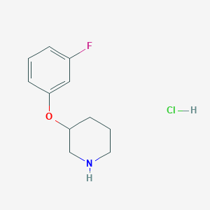 molecular formula C11H15ClFNO B1451470 3-(3-Fluorophenoxy)piperidine hydrochloride CAS No. 1184976-95-1