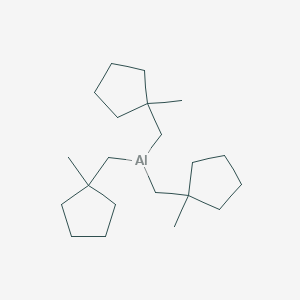 molecular formula C21H39Al B14514725 Tris[(1-methylcyclopentyl)methyl]alumane CAS No. 62618-42-2