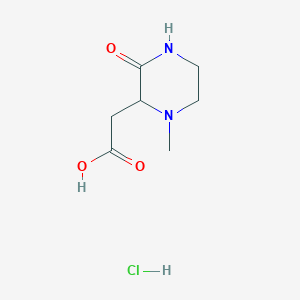 molecular formula C7H13ClN2O3 B1451473 (1-Methyl-3-oxo-piperazin-2-yl)-acetic acid hydrochloride CAS No. 1219270-94-6