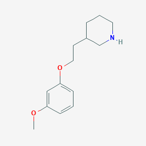 molecular formula C14H21NO2 B1451474 3-甲氧基苯基 2-(3-哌啶基)乙基醚 CAS No. 946715-86-2