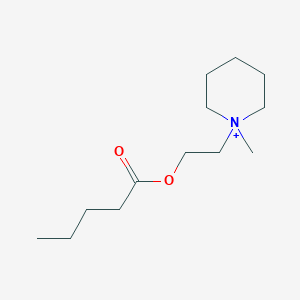 molecular formula C13H26NO2+ B14514741 Piperidinium, 1-methyl-1-[2-[(1-oxopentyl)oxy]ethyl]- CAS No. 62595-42-0