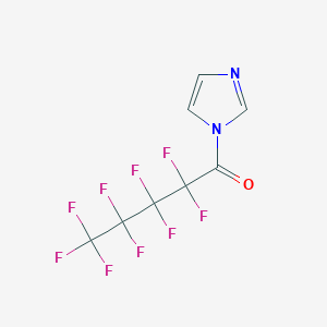 molecular formula C8H3F9N2O B1451476 N-(Nonafluoropentanoyl)imidazole CAS No. 883546-05-2