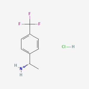molecular formula C9H11ClF3N B1451477 (S)-1-(4-(Trifluoromethyl)phenyl)ethanamine hydrochloride CAS No. 84499-78-5