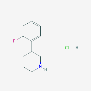 molecular formula C11H15ClFN B1451478 3-(2-氟苯基)哌啶盐酸盐 CAS No. 1106940-90-2