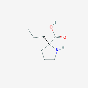 molecular formula C8H15NO2 B1451480 (S)-2-Propylpyrrolidine-2-carboxylic acid CAS No. 637020-45-2