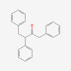 molecular formula C22H20O B14514813 2-Butanone, 1,3,4-triphenyl- CAS No. 62640-72-6