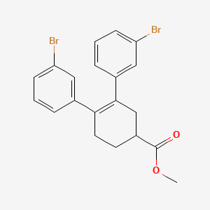 molecular formula C20H18Br2O2 B14514822 Methyl 3,4-bis(3-bromophenyl)cyclohex-3-ene-1-carboxylate CAS No. 62544-11-0