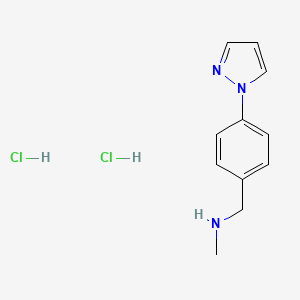 molecular formula C11H15Cl2N3 B1451485 n-Methyl-1-[4-(1h-pyrazol-1-yl)phenyl]methanamine dihydrochloride CAS No. 1185298-38-7