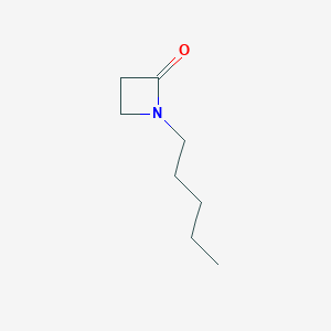 molecular formula C8H15NO B14514873 2-Azetidinone, 1-pentyl- CAS No. 62664-98-6
