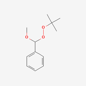 molecular formula C12H18O3 B14514889 Peroxide, 1,1-dimethylethyl methoxyphenylmethyl CAS No. 62704-91-0