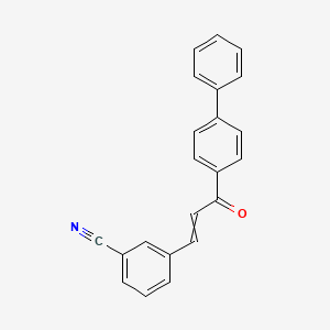 molecular formula C22H15NO B14514914 3-[3-([1,1'-Biphenyl]-4-yl)-3-oxoprop-1-en-1-yl]benzonitrile CAS No. 62584-57-0