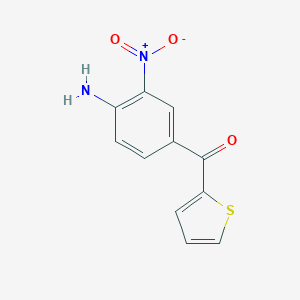 molecular formula C11H8N2O3S B014515 2-(4-Amino-3-nitrobenzoyl)thiophene CAS No. 31431-30-8