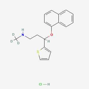 molecular formula C18H20ClNOS B1451501 N-(methyl-d3)-3-(naphthalen-1-yloxy)-3-(thiophen-2-yl)propan-1-amine,monohydrochloride 