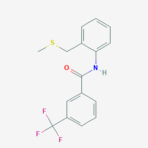 molecular formula C16H14F3NOS B14515090 N-{2-[(Methylsulfanyl)methyl]phenyl}-3-(trifluoromethyl)benzamide CAS No. 62639-15-0