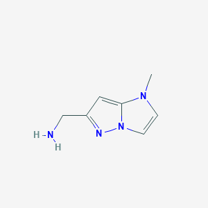 molecular formula C7H10N4 B1451510 (1-methyl-1H-imidazo[1,2-b]pyrazol-6-yl)methanamine CAS No. 933707-00-7