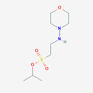 molecular formula C9H20N2O4S B14515106 Propan-2-yl 2-[(morpholin-4-yl)amino]ethane-1-sulfonate CAS No. 62692-72-2