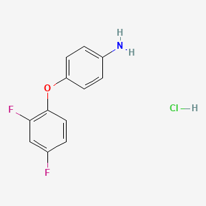 molecular formula C12H10ClF2NO B1451514 4-(2,4-Difluorophenoxy)aniline hydrochloride CAS No. 1185295-53-7