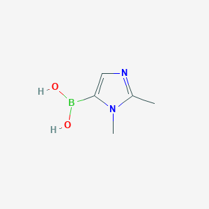 molecular formula C5H9BN2O2 B1451516 (1,2-Dimethyl-1H-imidazol-5-YL)boronic acid CAS No. 554453-76-8