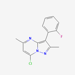 7-Chloro-3-(2-fluorophenyl)-2,5-dimethylpyrazolo[1,5-a]pyrimidine