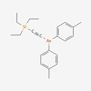 molecular formula C22H29AsSi B14515193 Bis(4-methylphenyl)[(triethylsilyl)ethynyl]arsane CAS No. 63451-89-8
