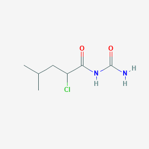 molecular formula C7H13ClN2O2 B14515247 N-Carbamoyl-2-chloro-4-methylpentanamide CAS No. 62721-32-8