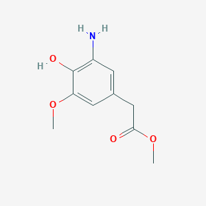 B1451530 Methyl 2-(3-amino-4-hydroxy-5-methoxyphenyl)acetate CAS No. 1072150-33-4