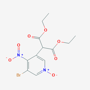 molecular formula C12H13BrN2O7 B14515300 Diethyl (5-bromo-4-nitro-1-oxo-1lambda~5~-pyridin-3-yl)propanedioate CAS No. 62516-12-5