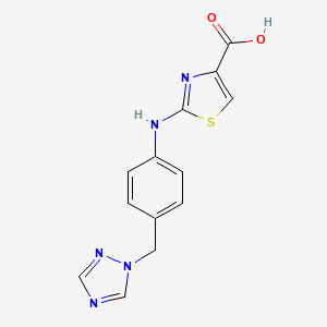 2-{[4-(1H-1,2,4-triazol-1-ylmethyl)phenyl]amino}-1,3-thiazole-4-carboxylic acid