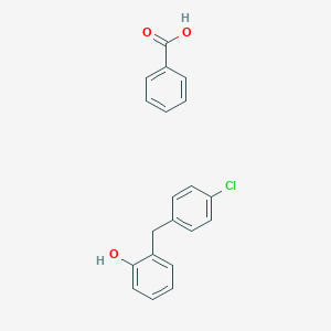 molecular formula C20H17ClO3 B14515312 Benzoic acid;2-[(4-chlorophenyl)methyl]phenol CAS No. 62707-04-4