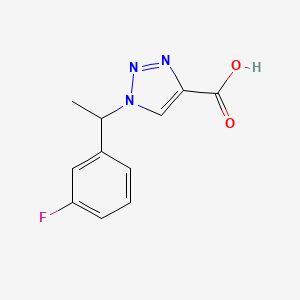 1-[1-(3-Fluoro-phenyl)-ethyl]-1H-[1,2,3]triazole-4-carboxylic acid