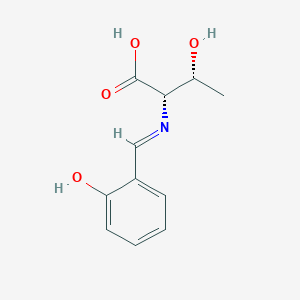 molecular formula C11H13NO4 B14515342 N-[(6-Oxocyclohexa-2,4-dien-1-ylidene)methyl]-L-threonine CAS No. 63546-32-7