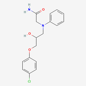 molecular formula C17H19ClN2O3 B14515406 N~2~-[3-(4-Chlorophenoxy)-2-hydroxypropyl]-N~2~-phenylglycinamide CAS No. 62631-77-0